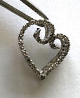 Sterling Silver 925 Ladies Classy Pendant 25 Diamond Heart 