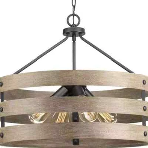 NEW Progress Lighting P500023-143 Graphite - Pendants Light - 4 Light in Coastal - Picture 1 of 4