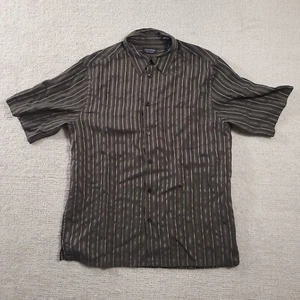 Consensus Trip Ready Short Sleeve Lightweight Camp Shirt Men's Medium Gray - Picture 1 of 11