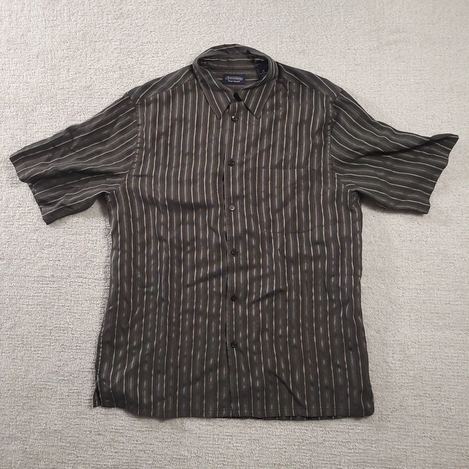 Consensus Trip Ready Short Sleeve Lightweight Camp Shirt Men's Medium Gray - Image 1 of 4