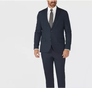 Haggar H26 Men's Tailored Fit Stretch Suit Jacket Blue Size 36 Regular NWT - Picture 1 of 3