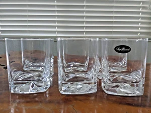 Luigi Bormioli Square Whiskey Glasses Molded Bottom Set Of 6   4" Tall - Picture 1 of 8
