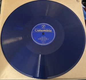 12” Blue Columbia 78 RPM Myra Hess - Capriccio Brahms Op 76 No 2 50199-D E- - Picture 1 of 4