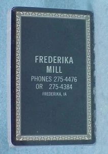 Cards Frederika Mill   - Frederika, IA  black  - bx2 - Picture 1 of 1