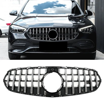 Chrome Grille Front Grilles for 2022-2024 Mercedes Benz C-class W206 c200 c300 - Image 1 of 2