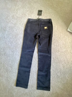 Nuevo Dolce & Gabbana Gris Terciopelo Pierna Recta Pantalones 36 Mujer Foto 1 de 4