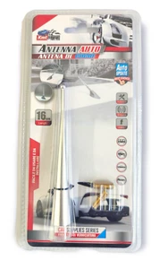 Antenna Radio AM/FM da Tetto per Auto in Alluminio Cromato 16cm Universale Mini - Foto 1 di 3