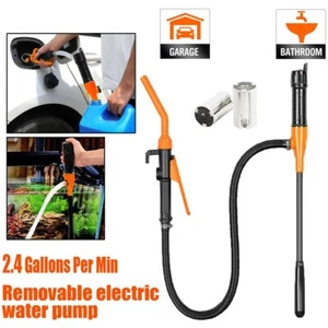 Portable Powered Battery Liquid Transfer Pump 2.4 GPM for Gasoline Diesel Fuel - Picture 1 of 19