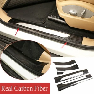 Para Porsche Macan 2014-2020 fibra de carbono borde protector de placa de rasguño de umbral de fibra de carbono - Imagen 1 de 10