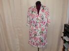 Show Me Your Mumu Brie O/S Pink Green White Open Floral Short Robe Waist Tie