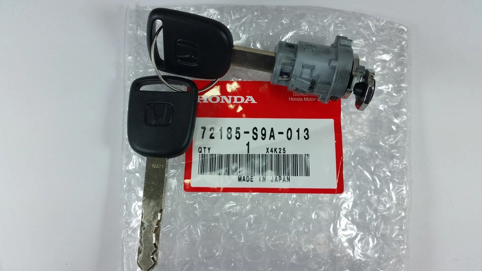 Cilindro de bloqueo de puerta delantera para conductor genuino Honda 72185-S9A-013 con elemento de llaves CR-V Foto 1 de 1