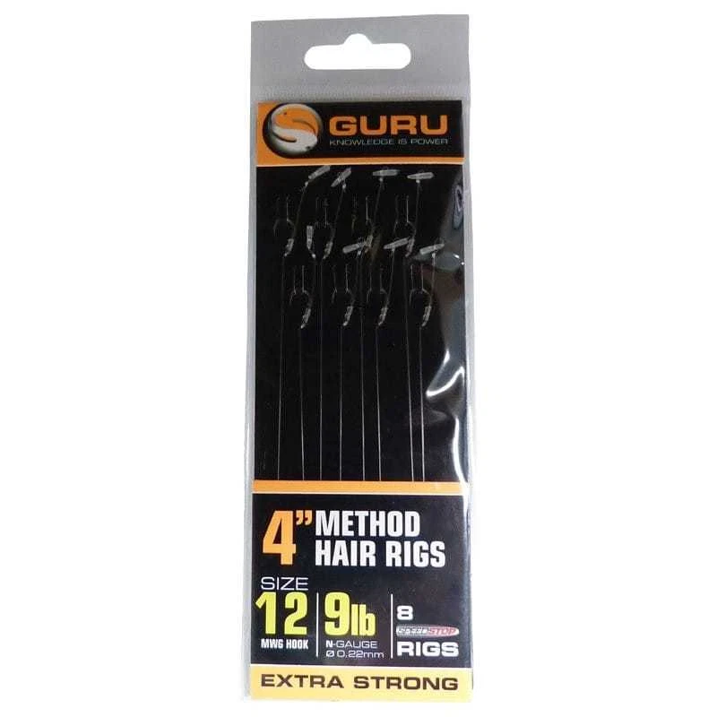 Guru 4" Method Hair Rigs With Speedstops Fishing Carp Bream - Size 16 7lb