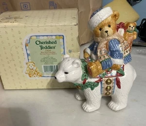 Cherished Teddy auf Eisbär Salz Pfefferstreuer, 1996 Enesco, OVP - Bild 1 von 5
