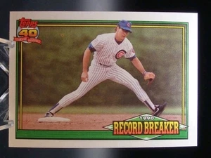 1991 Topps 40 aniversario 1990 Record Breaker #7 Ryne Sandberg casi nuevo - Imagen 1 de 2