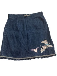 VTG The Disney Store Girls 101/102 Dalmatian’s Denim A Line Mini Skirt 7-8y - Picture 1 of 5