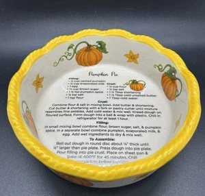 Receta de plato de pastel de calabaza Temptations by Tara de temporada de 12 oz pintada a mano BN8 - Imagen 1 de 5