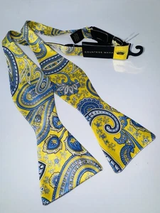 NEU NEU MIT ETIKETT ~ Countess Mara Fliege Krawatten Herren gelb Paisley Fliege Herren Größe 14 1/2 - Bild 1 von 6