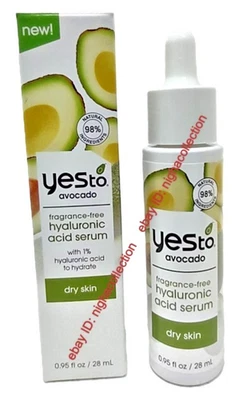 NUEVO Suero de ácido hialurónico sin fragancia Yes To Aguacate piel seca 0,95 oz Foto 1 de 4