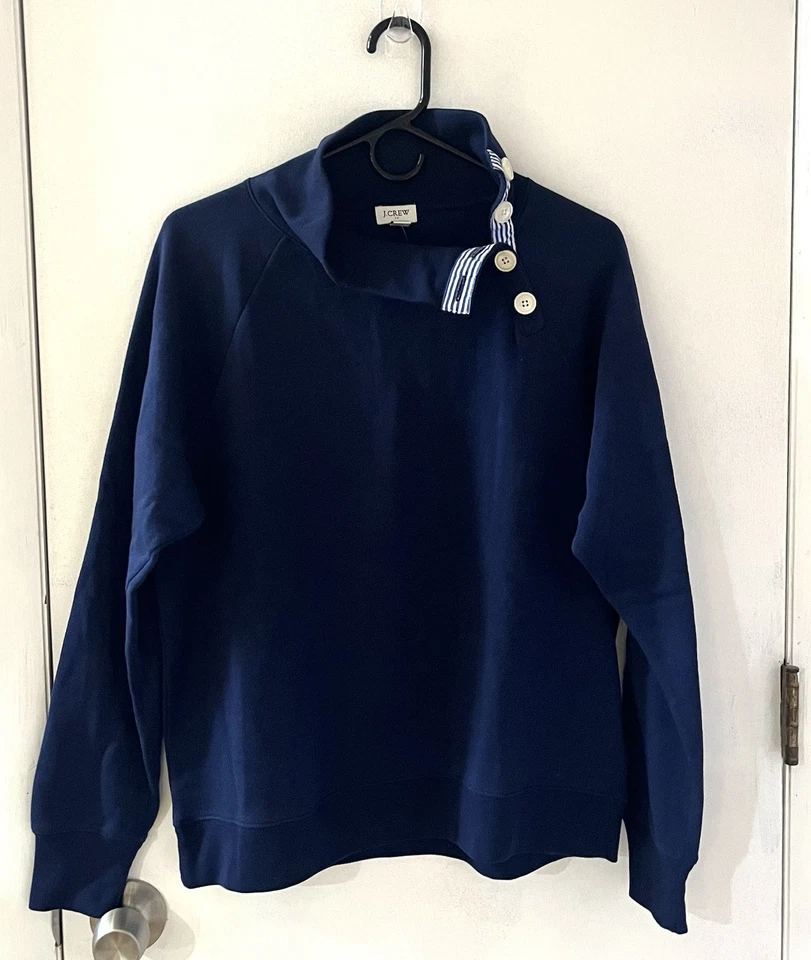 Pullover para mujer Vineyard Vines talla L liso azul marino con botones manga larga Foto 1 de 4