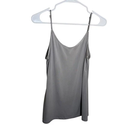 Gap Tank Top Women's Large Gray Cami Round Neck Adjustable Solid Basic - Image 1 of 4