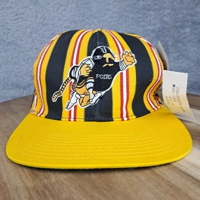 Vintage Grambling State Tigers Hat Cap Snapback Pin Stripe HBCU NCAA Blockhead - Image 1 of 4