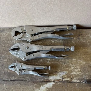 Vintage Lot Of Vise Grip Locking Pliers Dewitt Nebr. 10LW, 10C & 5WR - Picture 1 of 24