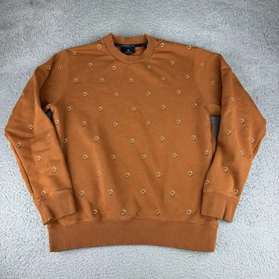 Suéter Scotch And Soda Cuello Redondo Marrón Geométrico Para Hombre Talla Grande Foto 1 de 4