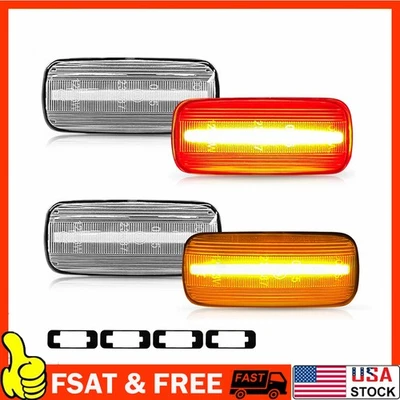 Luces LED laterales delanteras + traseras transparentes para Dodge RAM 2500HD 3500HD 2010-2018 Foto 1 de 4