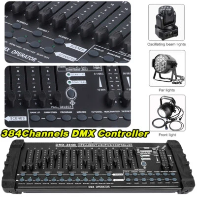 384 Channels DMX512 Controller Console for Stage Light Party DJ Laser Operator - Image 1 of 4