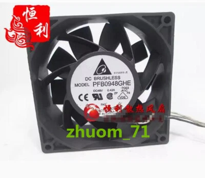 1PC Delta PFB0948GHE 48V 0.42A 92*92*38MM 9CM Pressurized cooling fan - Image 1 of 2