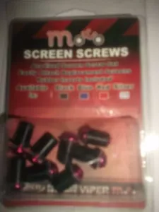 Kit de tornillos para parabrisas de motocicleta 8 piezas M5 5 mm rojo Reino Unido - Imagen 1 de 1