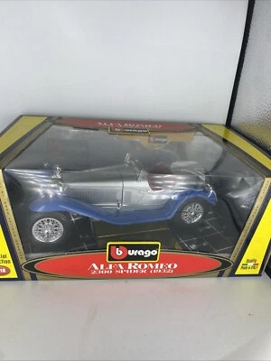 BURAGO MADE IN ITALY 1:18 AUTO DIE CAST METAL ALFA ROMEO 2300 SPIDER 1932 NUOVO - Immagine 1 di 3