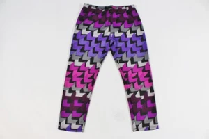 New Girl Purple Pink Black Leggings Geometric Pattern Pajama Pants Made USA 5 - Picture 1 of 3