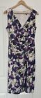 Phase Eight Flattering Dress Purple Floral Summer/Wedding/Races 10/12 Length42in