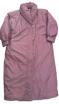 Vintage Winter Cyclone Goose Down Trench Puffer Jacket Womens Size 12 Purple Vtg - Image 1 of 4