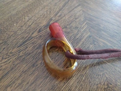 ANTIGUO Paraguas Vintage Damas Mango de Baquelita Multicolor SOLO  Foto 1 de 4