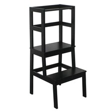 Toboli Tour d’apprentissage Noire Bois 43x40x91cm Tour d’observation Montessori