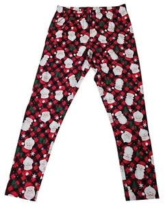 No Boundaries Juniors Holiday Print Santa Leggings Multicolor Size Large - Picture 1 of 5