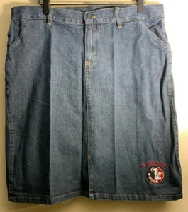Womens Large L Denim Skirt Florida State Seminoles NCAA Licensed Red Oak NWT - Picture 1 of 7