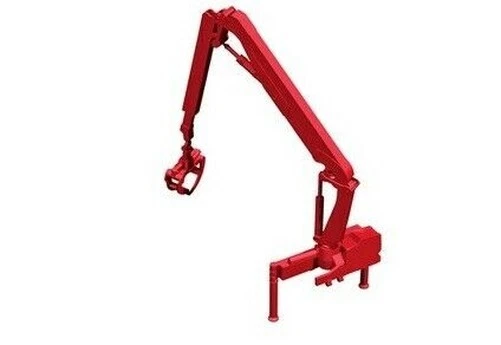 Herpa 054157 - 1/87 Hiab Gru Carico x-Hipro 232 E-3 per Langholztransporter, Rot - Immagine 1 di 1