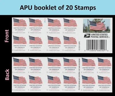 US 6020a Flag F booklet 20 APU P1111 MNH 2025 - Image 1 of 3
