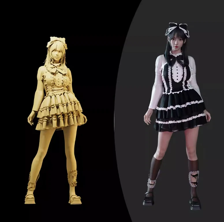 1/64 Resin Lolita Girl  Unassembled Unpainted - Image 1 of 1