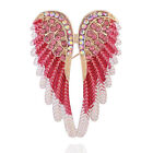 Brooch Badge Geometric Shape Clothing Matching Big Angel Wings Women Brooch Pink