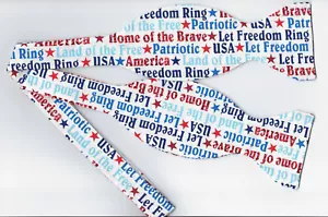 Patriotic Bow tie, Freedom, Home of the Brave, USA Celebration, Self-tie Bow tie - Picture 1 of 4