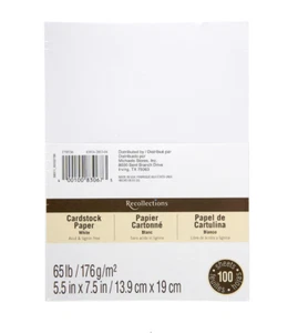 5.5" x 7.5" Cardstock Paper by Recollections™, 100 Sheets - Picture 1 of 1