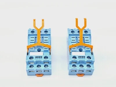 LOTE DE 2 BASES RELÉ RELECO S5-S 11 PINES 16A 400V Foto 1 de 4