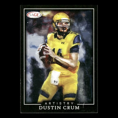 Dustin Crum Rookie #ART-DC 2022 SAGE Artistry Kent State Golden Flashes Football - Image 1 of 3