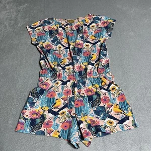 Wrangler Romper Girls Large Floral Cactus Desert Summer Western Cowgirl Hippie - Picture 1 of 7