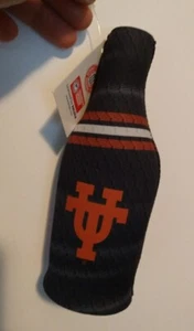 Univ of Texas Longhorns 12oz Two Sided Bottle Cooler NCAA Foam Koozie Coolie - Picture 1 of 3