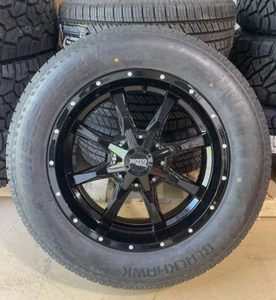 4 20x9 Moto Metal MO970 Black Wheels 33" 2756020 Tires 5x5 Jeep Wrangler JK JL - Picture 1 of 5